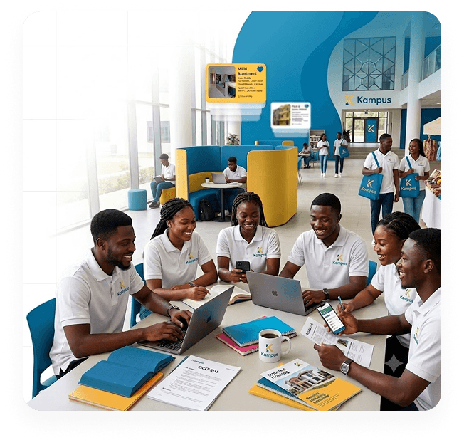 Ghanaian students on campus